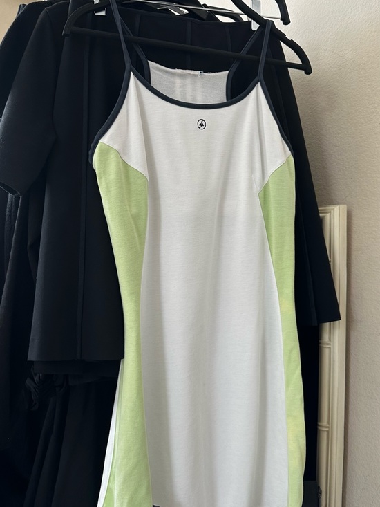 RARE VTG! 2000s Adidas Tennis Dress White & Light Green Tank Dress Y2K  Size-S/M